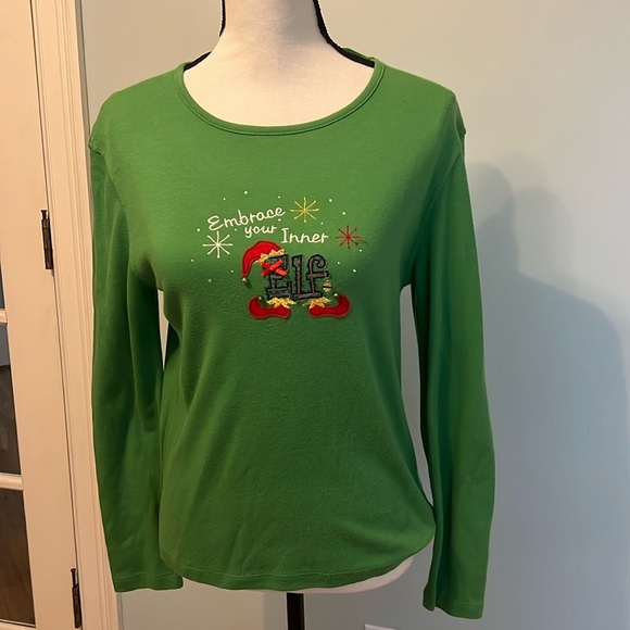 No Name Brand Holiday Blouse - Picture 1 of 3